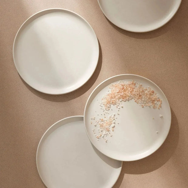 S/4 Tunisian Dinner Plate - Matte White - Fluent Trends