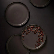 S/4 Tunisian Dinner Plate - Matte Black - Fluent Trends