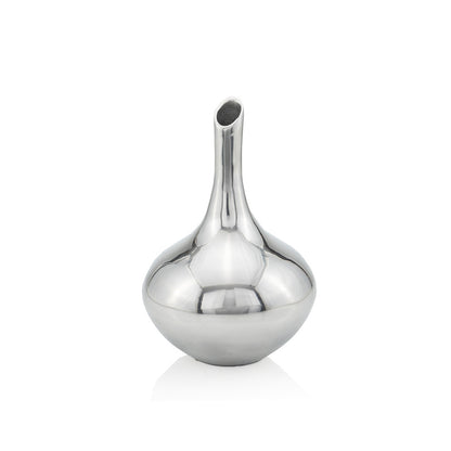 13" Silver Bud Aluminum Table Vase