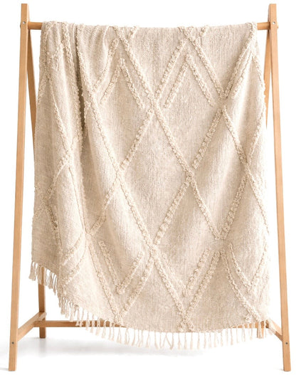 Maya Throw Blanket – Lightweight Neutral Everyday Throw Blanket