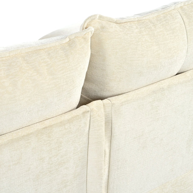 Fluent Trends U-Shaped Chenille Sectional Sofa - Beige 6-Seater with Adjustable Armrests - Fluent Trends