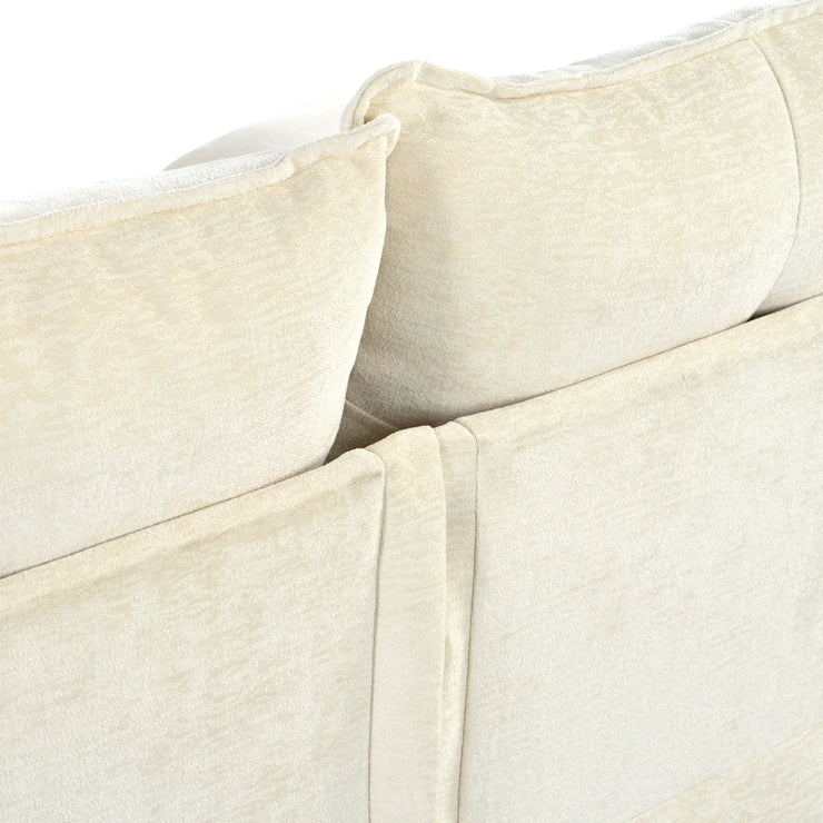 Fluent Trends U-Shaped Chenille Sectional Sofa - Beige 6-Seater with Adjustable Armrests - Fluent Trends