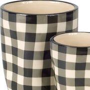 Beige Set of Six Dolomite 1.66234 ounce Round Pot Planter - Fluent Trends Indoor Planters