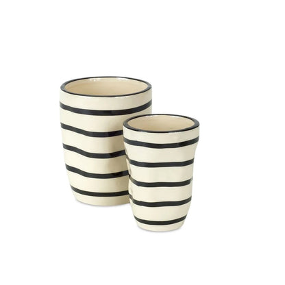Beige Set of Six Dolomite 1.66234 ounce Round Pot Planter HomeRoots
