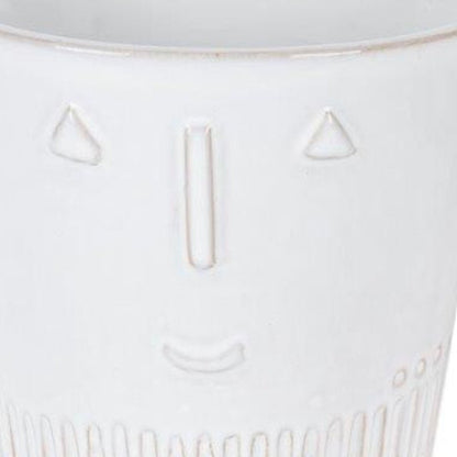 White Set of Two Porcelain 4.4329 ounce Round Pot Planter HomeRoots