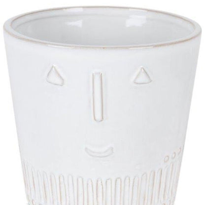 White Set of Two Porcelain 4.4329 ounce Round Pot Planter HomeRoots