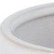 Set of Three White Porcelain 1 Ounce Round Funny Face Pot Planters With Stands - Fluent Trends Indoor Planters