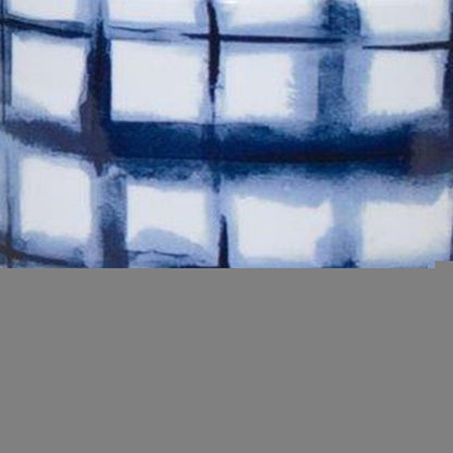 Set of Two Cobalt And White Ceramic 2 Ounce Round Footed Pot Planters