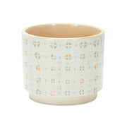 White Set of Three Dolomite 2.77056 ounce Round Pot Planter - Fluent Trends Indoor Planters