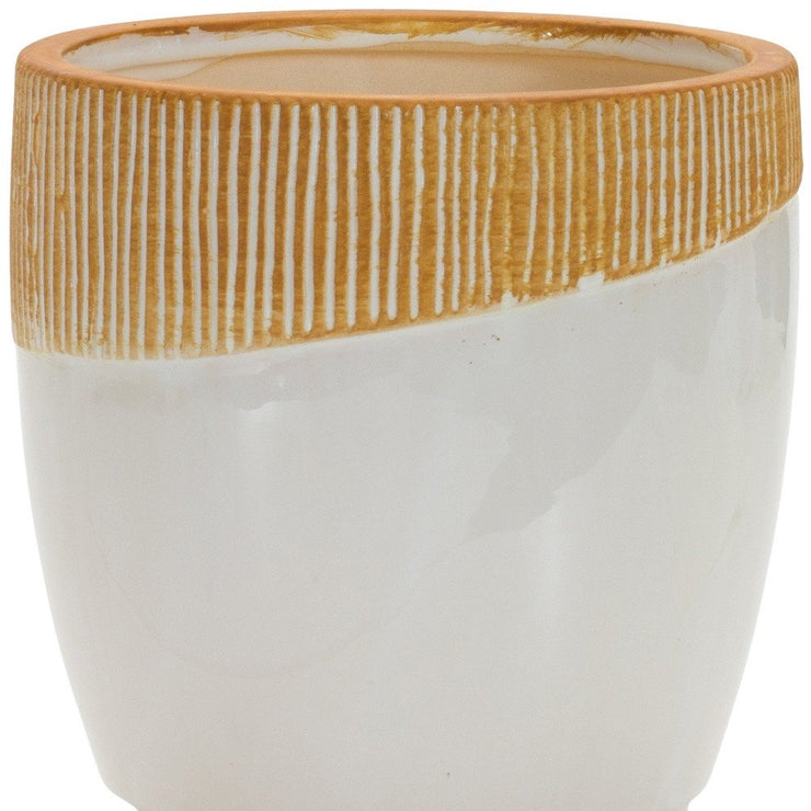 Brown 10 Ounce Round Pot Planter No additional pieces included - Fluent Trends Indoor Planters