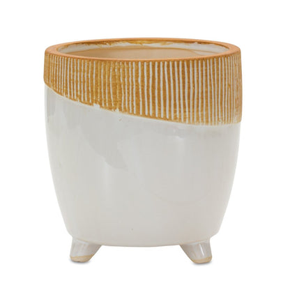 Brown 10 Ounce Round Pot Planter No additional pieces included