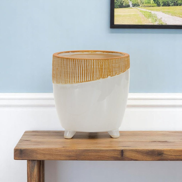 Brown 10 Ounce Round Pot Planter No additional pieces included - Fluent Trends Indoor Planters