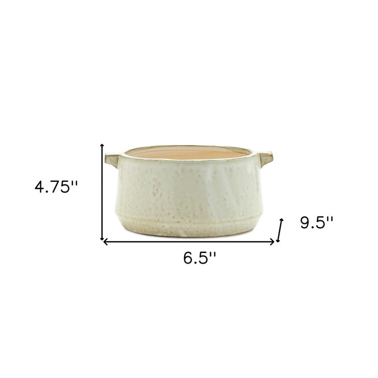 Beige Clay 5.54113 ounce Round Pot Planter - Fluent Trends Indoor Planters