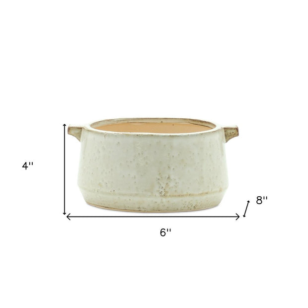 6" Gray Clay Round Pot Planter - Fluent Trends Indoor Planters