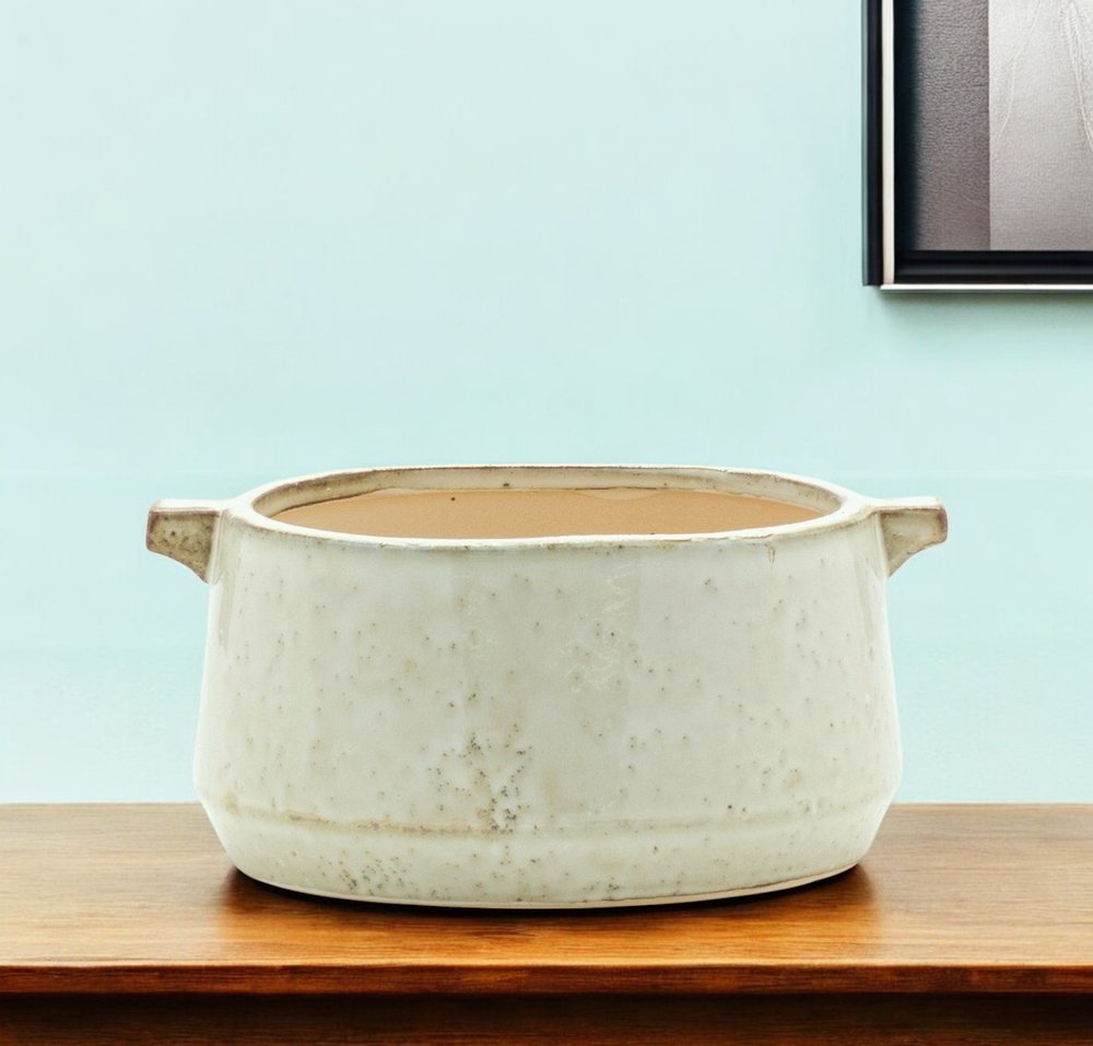 6" Gray Clay Round Pot Planter