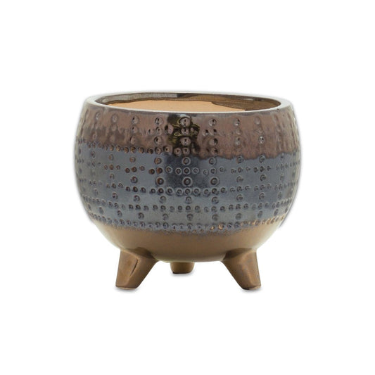 6" Blue Clay Round Pot Planter HomeRoots