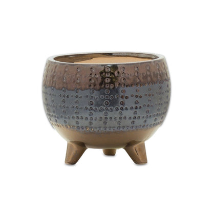 6" Blue Clay Round Pot Planter HomeRoots