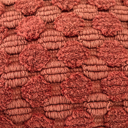 20" Terra Cotta Cotton Throw Pillow With Texture HomeRoots