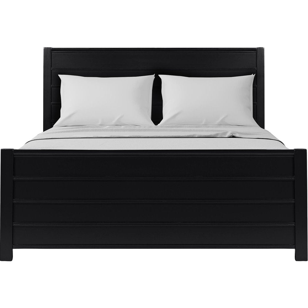 Black Solid Wood King Bedroom Set