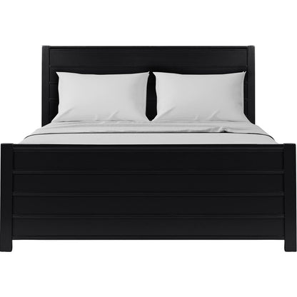 Black Solid Wood King Bedroom Set