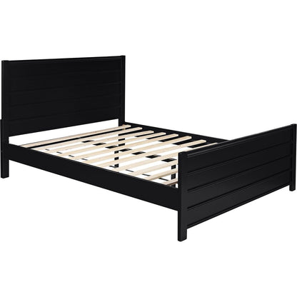 Black Solid Wood King Bedroom Set