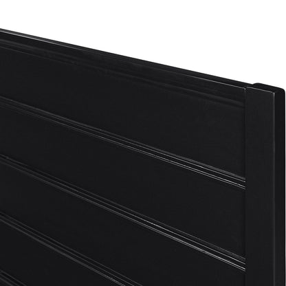 Black Solid Wood King Bedroom Set