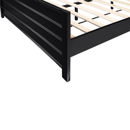 Black Solid Wood King Bedroom Set