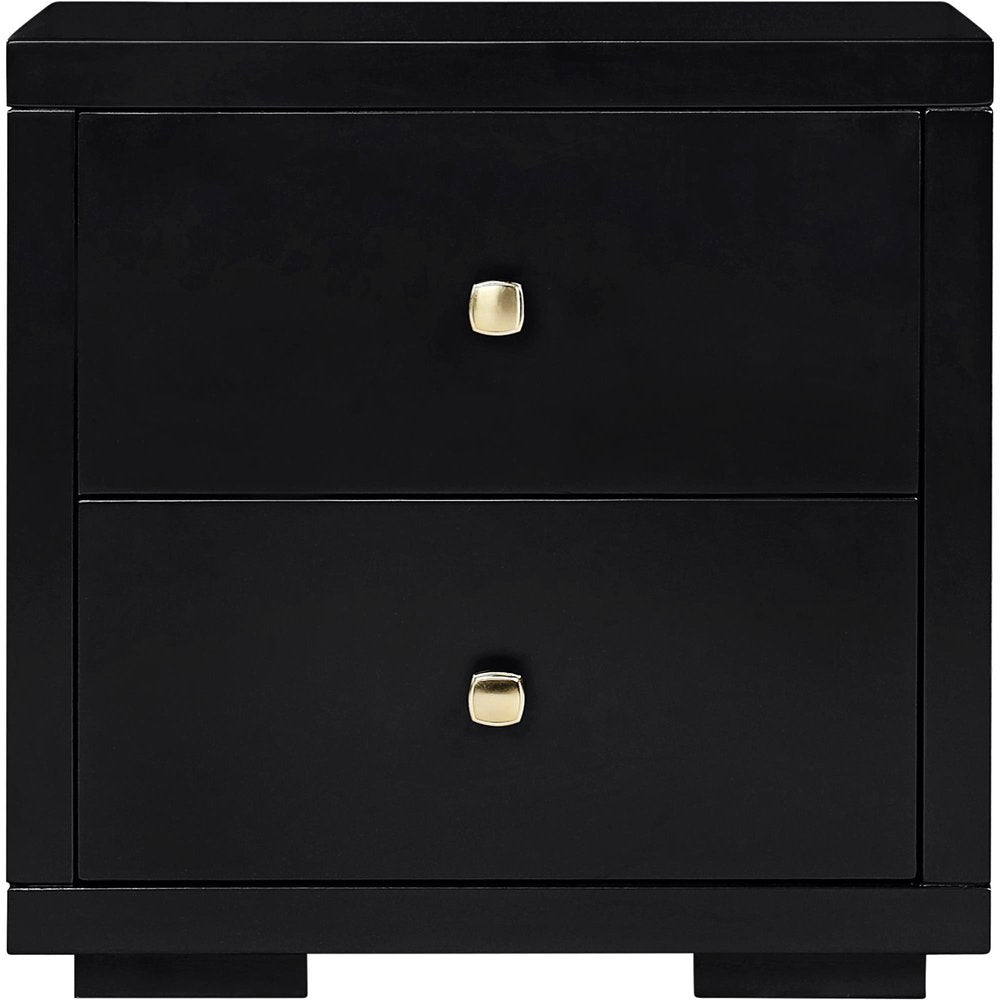 Black Solid Wood King Bedroom Set