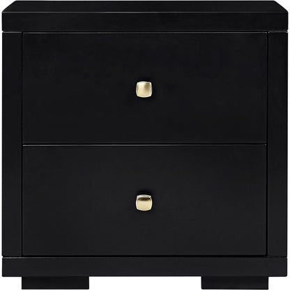 Black Solid Wood King Bedroom Set