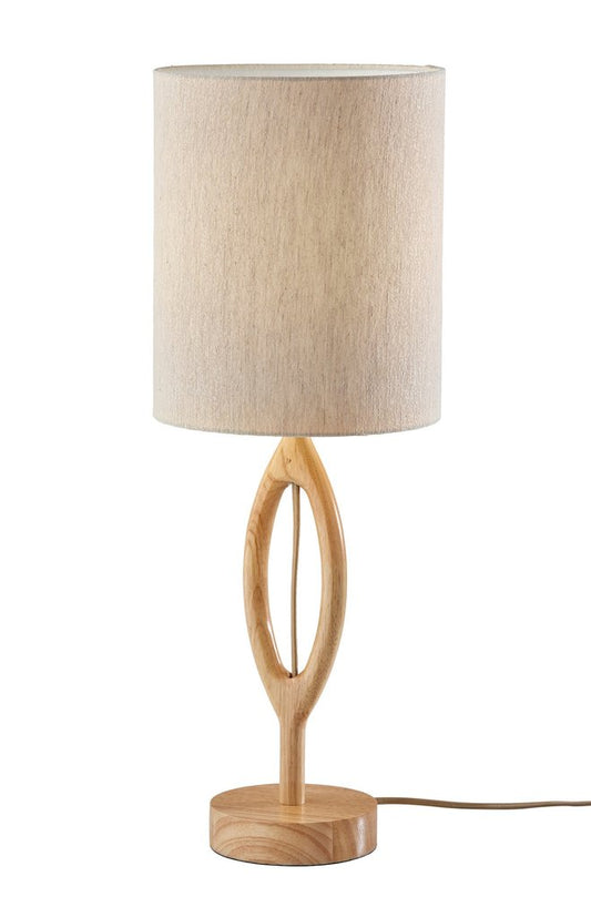 28" Round Natural Wood Table Lamp