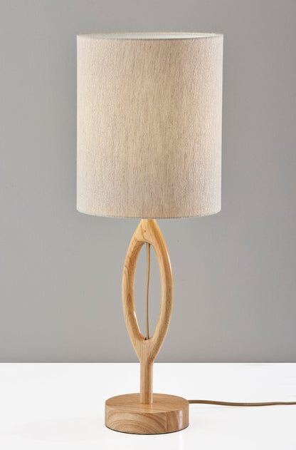 28" Round Natural Wood Table Lamp