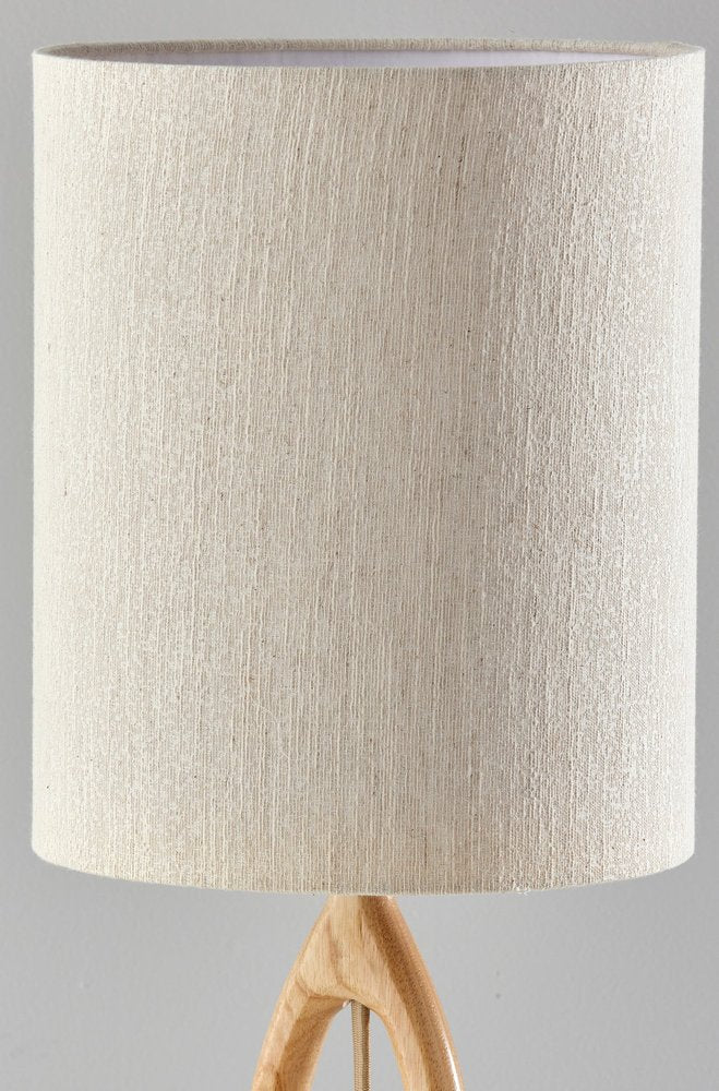 28" Round Natural Wood Table Lamp