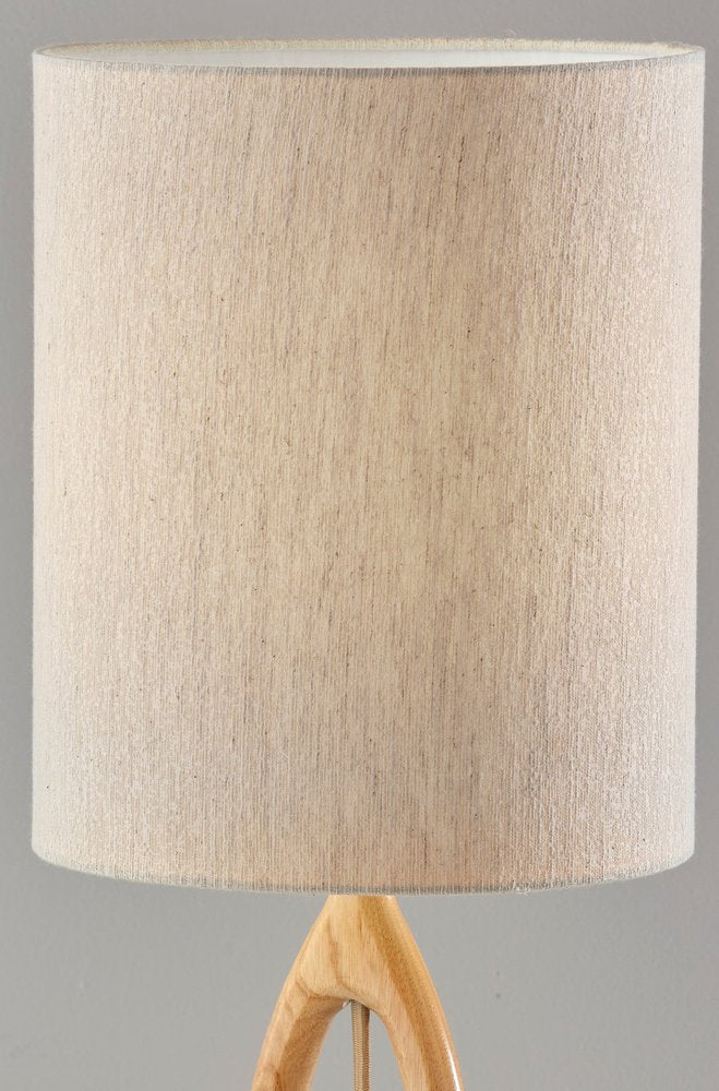 28" Round Natural Wood Table Lamp
