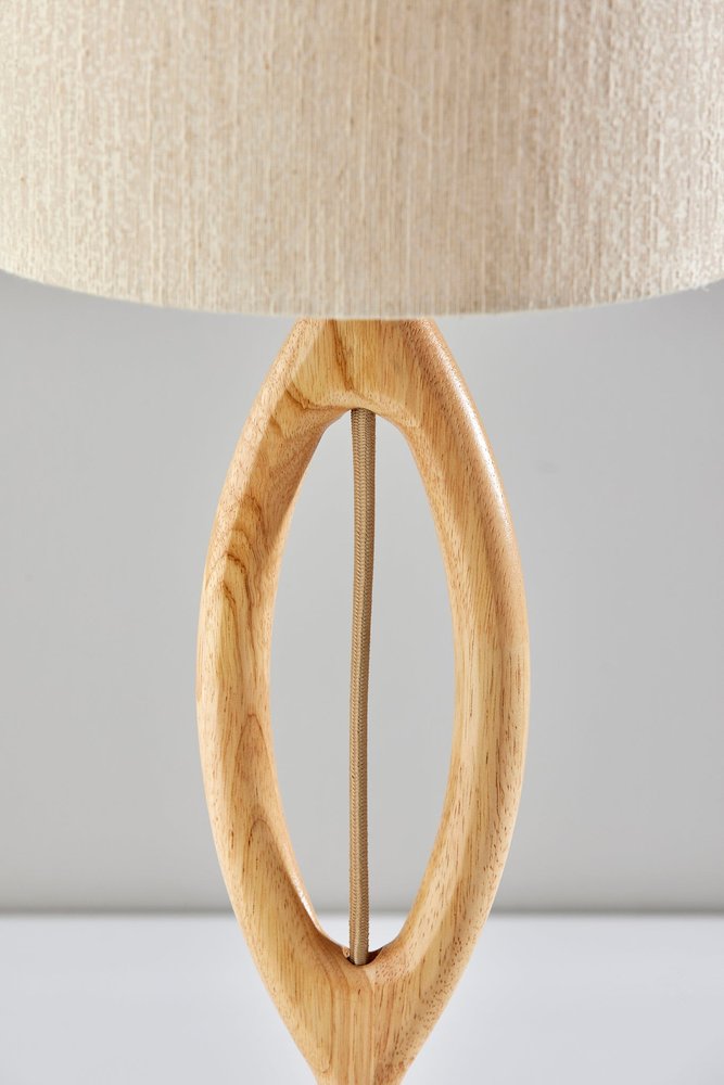 28" Round Natural Wood Table Lamp