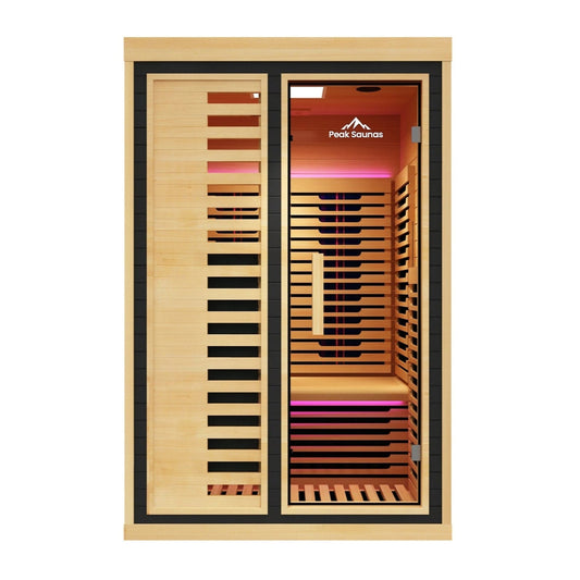 Peak Saunas Everest 2-Person Full Spectrum Infrared XL Medical-Grade Red Light Peak Wellness USA