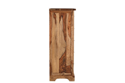 Solid Wood Live Edge Chest | Five-Drawer Sheesham Wood