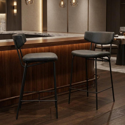 Soren Matte Black Bar Stool Set