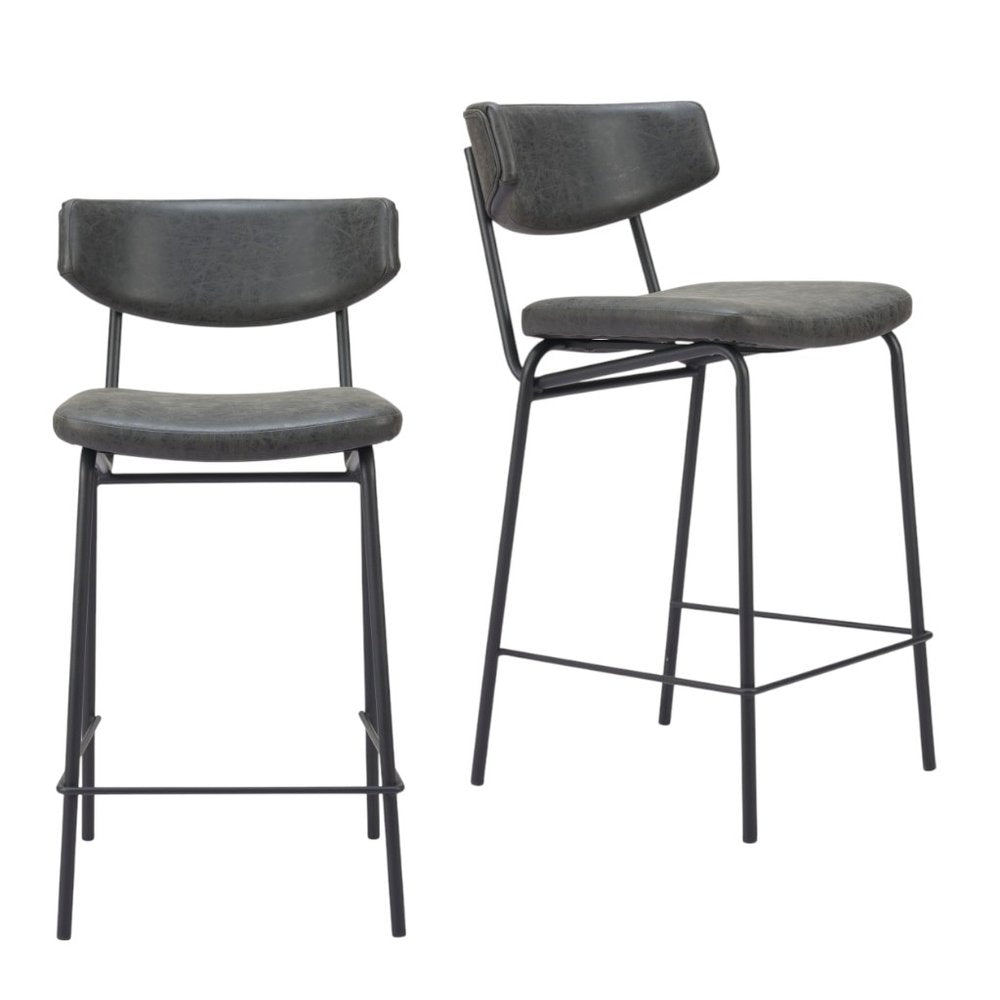 Soren Matte Black Bar Stool Set