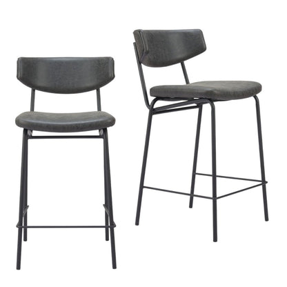 Soren Matte Black Bar Stool Set