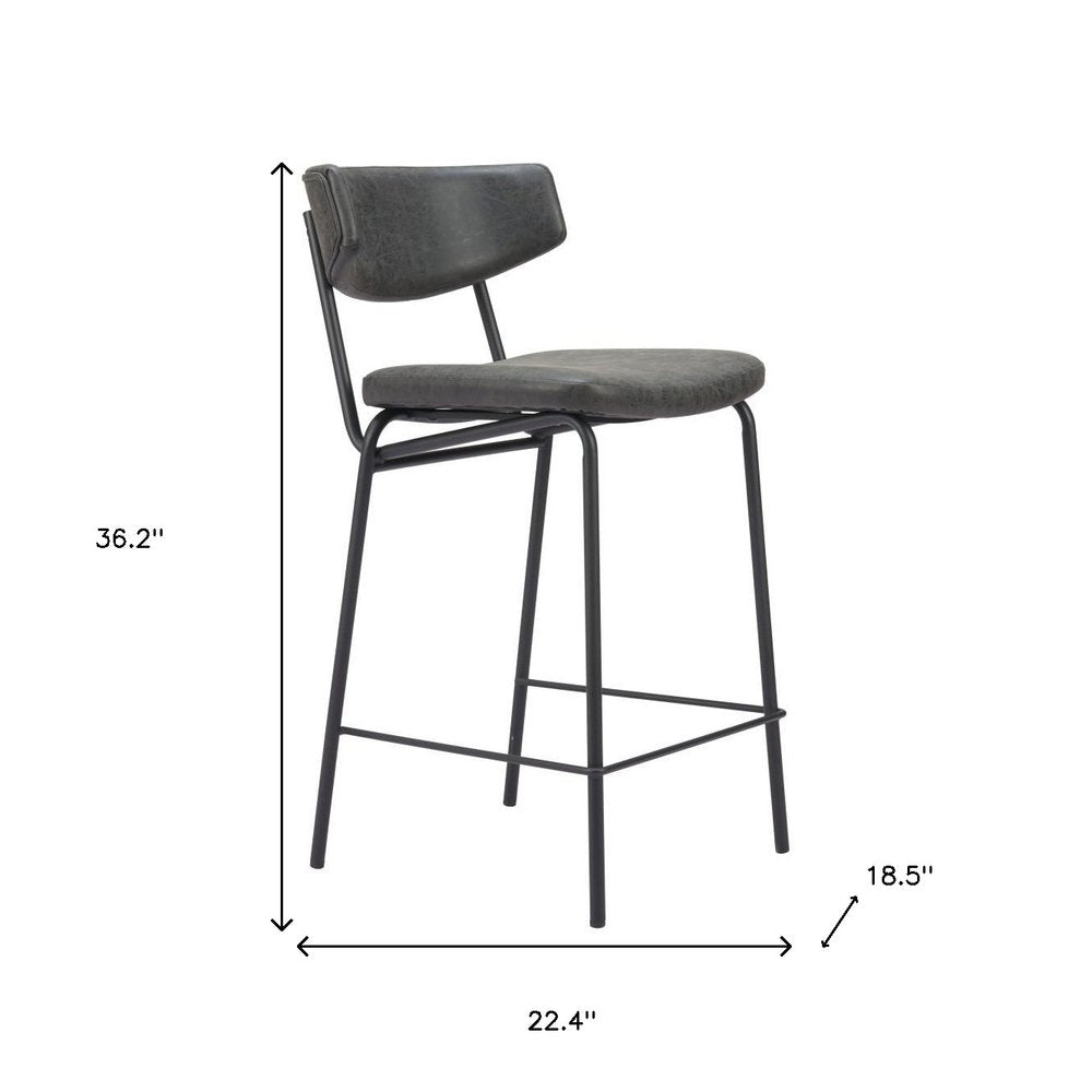 Soren Matte Black Bar Stool Set