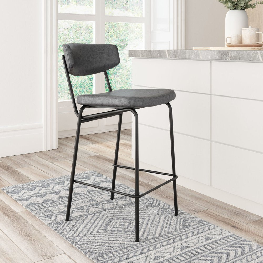 Soren Matte Black Bar Stool Set