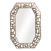 35" Bronze Octagonal Steel Framed Accent Mirror