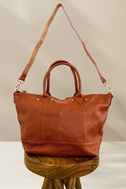 Leather Tote Bag – Handmade Slouchy Shoulder Bag Sienna