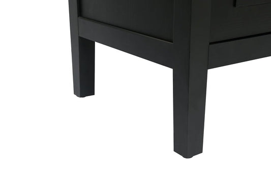 60" Black Distressed Sideboard | Modern 4-Door Buffet