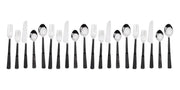 Matte Black Stainless Steel Twenty Piece Hand Forged Flatware Set - Fluent Trends