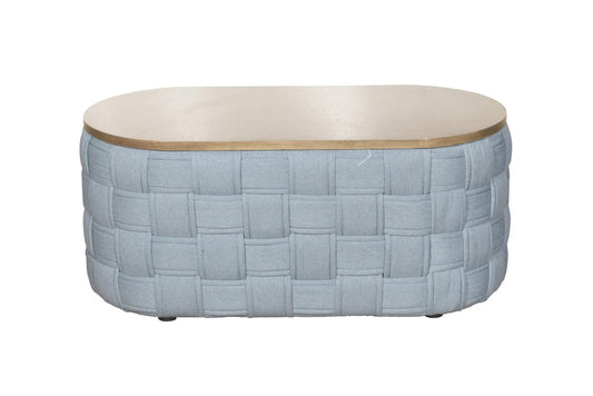 The Kinsley Oval Woven Coffee Table
