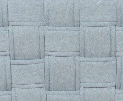 A close up view of the intricate detail of the woven pattern of the Kinsley