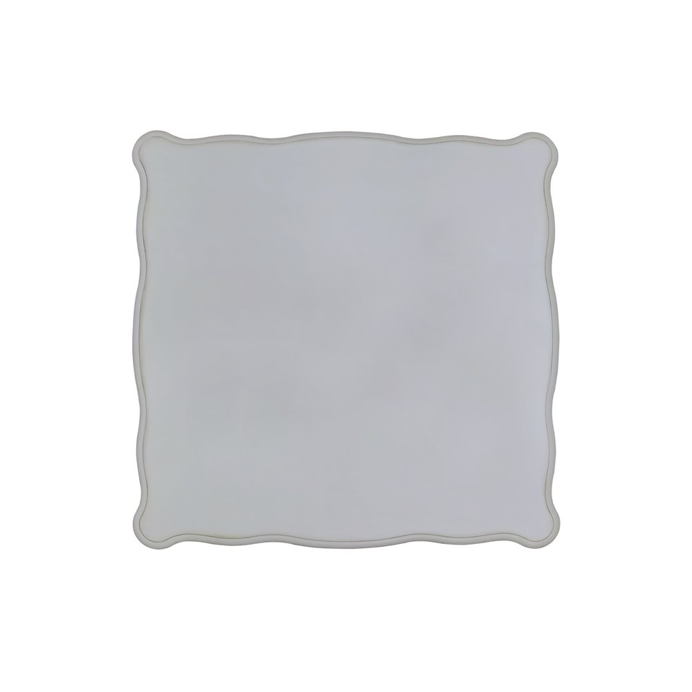 58" Ivory and Gold Wood Square Coffee Table With Shelf - Fluent Trends Coffee Tables