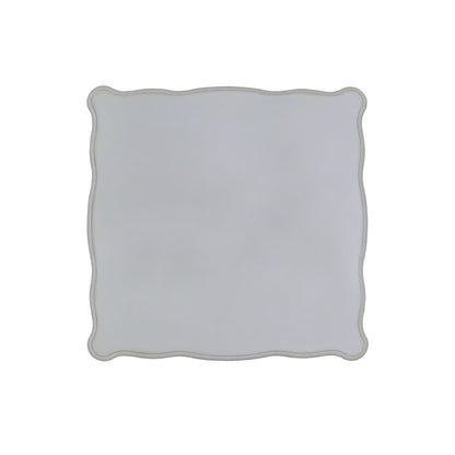 58" Ivory and Gold Wood Square Coffee Table With Shelf - Fluent Trends Coffee Tables