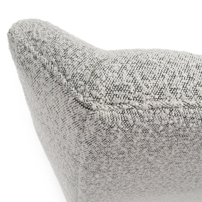 Gray Tufted Boucle Lounge Chair 32"